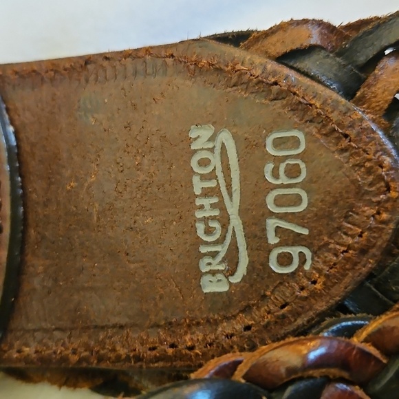 BRIGHTON Braided Brown Leather Belt with Scroll Buckle - Picture 7 of 7